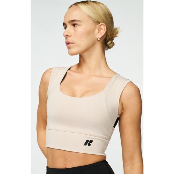 Forme Women's Corrective Posture Wire Free Power Bra Ecru Medium NWT $178 - Picture 1 of 13